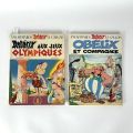 Deux albums d'Astérix : Jeux Olympiques et Obélix, éditions anciennes à restaurer