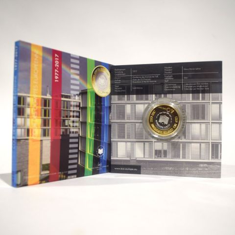 Pièce de 40 eurocent en argent et or nordique commémorative 1977-2017