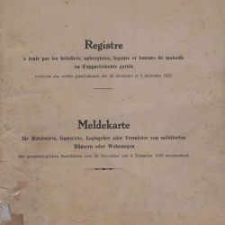 Hotelregister Bettemburg 1951-1967: Reisende, Namen und Adressen registriert