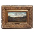 "Forest Undergrowth," oil on canvas by Jules Dupré, 15 x 28 cm
