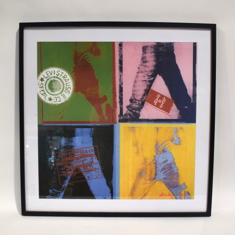 Lithographie d'Andy Warhol pour Levi's, tirage numéroté, 1985, Museum of Art