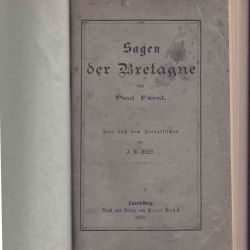 Sagen der Bretagne von Paul Féval in modernem Skivertex-Einband, 1886