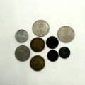 A set of 9 historic and varied Austrian coins