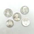 Set of Vatican medals and saints, silver, in excellent condition