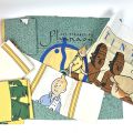 Ensemble de 4 taies d'oreiller Tintin, Hergé, L'Oreille Cassée et Les cigares