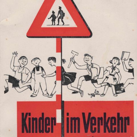 Kinder im Verkehr : couverture LEX, imprimerie Sankt-Paulus-Druckerei, 1955