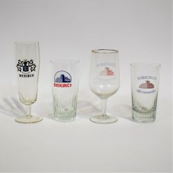 Lot de 4 verres vintage de la brasserie DIEKIRCH, décennies 60/70, variété de formes et lettrages
