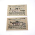 Billets 25 centimes, Union commerciale de Eich, 1918, état neuf, rare