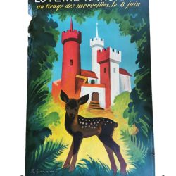 Vintage National Lottery poster for the Wonder Draw, 1950s