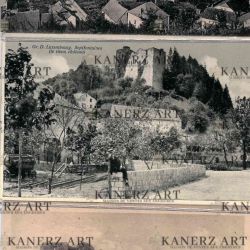 Collection of 5 postcards of old panoramas and castles (1910-1930)