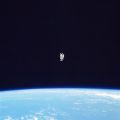 Historic photorapher: Bruce McCandless floating in space on mission STS41B