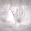 Ensemble de 6 verres à vin en cristal gravé, motif feuilles, 22 cm