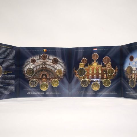 Pochette Benelux Euroset 60 ans du train sous plexiglas, édition 2017