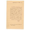 Invitation historique à Luxembourg pour la visite du Prince héréditaire de Prusse