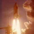 NASA. Historic liftoff of the space shuttle Columbia (Mission STS-01) on April 12, 1981