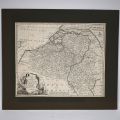 Carte ancienne de 1747 "Netherlands or Low Countries" avec Duché de Luxembourg
