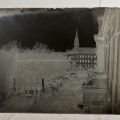 Photographie historique : vue du Casino après l'armistice de 1918, plaque de verre