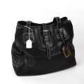 Schwarze Ledertasche Dooney & Bourke mit Reißverschlusstasche, guter Zustand