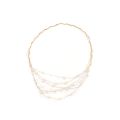 Necklace in 18K gold with cultured pearls, weight 9g.