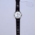 LIP Quartz watch, white dial, burgundy leather strap, new condition, to be restyled