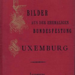 25 lithographies en percaline rouge avec décor doré et ex-libris de Marcel Schroeder