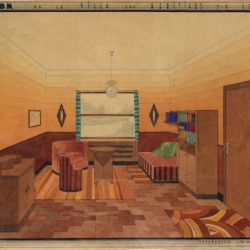 Plan d'intérieur de la Villa des Héritiers J.-B. SCHEID, réalisé par Josy KAYSER en 1932