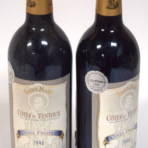 Lot exclusif : 2 bouteilles de Côtes du Ventoux, Cuvée Prestige 1998, Rouge