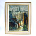 Jean-Pierre THILMANY (1904-1996) : Vue de la vieille ville depuis la porte de Trèves