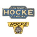 Duo of "Hocke" decorative truck plates in good condition for sale