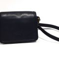 LONGCHAMP, Petite sacoche LONGCHAMP bandoullière cuir bleu ancien,