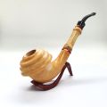 Pipe courbée en écume de mer par Fikri Baki, état excellent, 20 cm