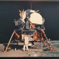 Rare vintage print of Apollo 11: Buzz Aldrin in front of the "EAGLE" module
