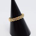 Alliance demi-lune en or 18 carats sertie de 11 diamants