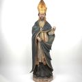 Wooden sculpture of Saint Eloi, 19th century, polychrome and gilded