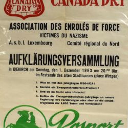 Association des Enrolés de Force conference in 1963, sponsored by Canada Dry and the Rosport source.