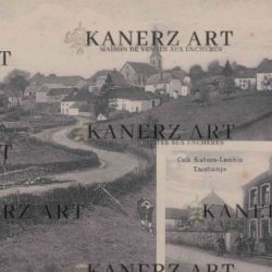 Panoramic postcard of the Kuborn-Lambin café by KAEMMERER in 1916