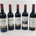 Lot von 5 Flaschen Bordeaux-Wein: Prestigeträchtige Weine