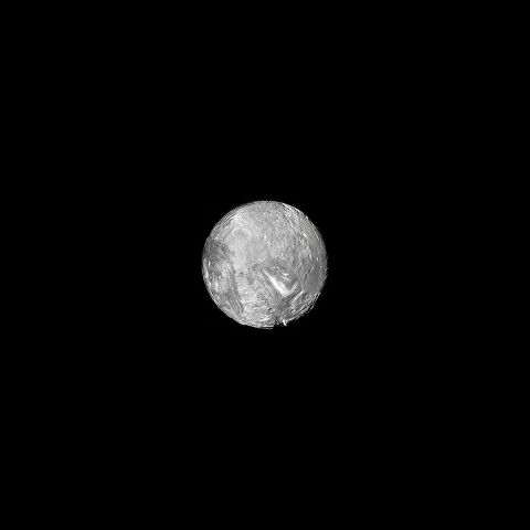 (NASA. RARE. URANUS. MIRANDA. VOYAGER II) Superbe vue de la lune Miranda d'Uranus