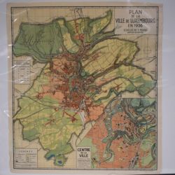 Plan de la ville de Luxembourg en 1936 : échelle 1:15.000, dessin par M. Junck