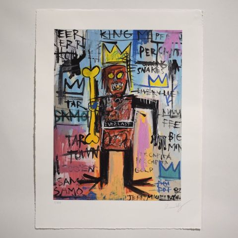 Basquiat : King Cat in a Crown, impression offset, épreuve numérotée 5/250