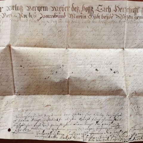 Manuscrit du XVIIIe siècle sur la Seigneurie de Mont Saint-Jean vers Dudelange