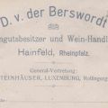 Carton de correspondance vintage avec texte manuscrit - Vigneron K. STEINHÄUSER 1903