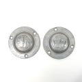Pair of metal truck hub caps, 1940s-1950s, good condition