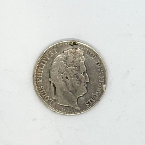 Pièce de 5 francs Louis-Philippe I, argent 1833, tranche en relief, rare