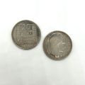 Deux pièces de 20 francs Turin, 1933, en argent, très bel état