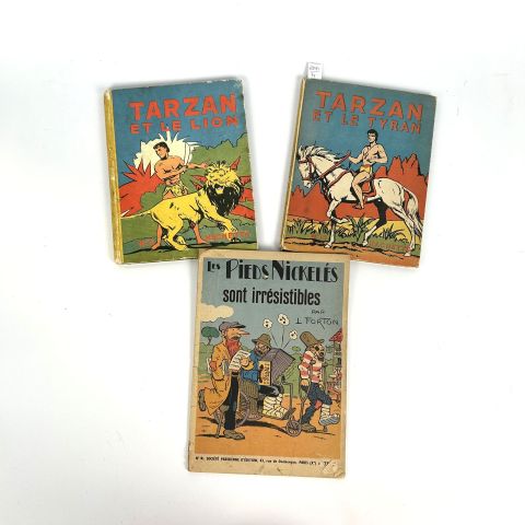 Albums jeunesse : Tarzan et Les Pieds Nickelés, éditions Hachette, années 1930-1940