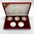 Set of Fine Art Edition Silver Medals Featuring the Queens of Belgium
