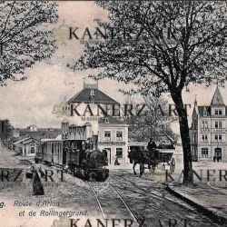 Old postcard: The Route d'Arlon et de Rollingergrund in 1907