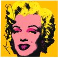 Invitation d’exposition Andy Warhol : Marilyn Monroe, impression signée, édition limitée, 17,5 cm