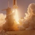 Space shuttle takeoff 1985